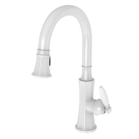 Newport Brass Pull-Down Kitchen Faucet in White 1200-5103/50